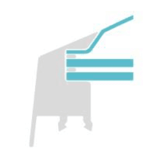 1 sloj, 2 lamelne ploče